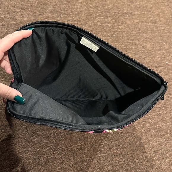 Vera Bradley Pirouette Pink Colorful Floral Print Laptop Bag School Backpack - Picture 4 of 5